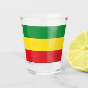 Rastafarian Flag Rasta Ethiopian Shot Glas