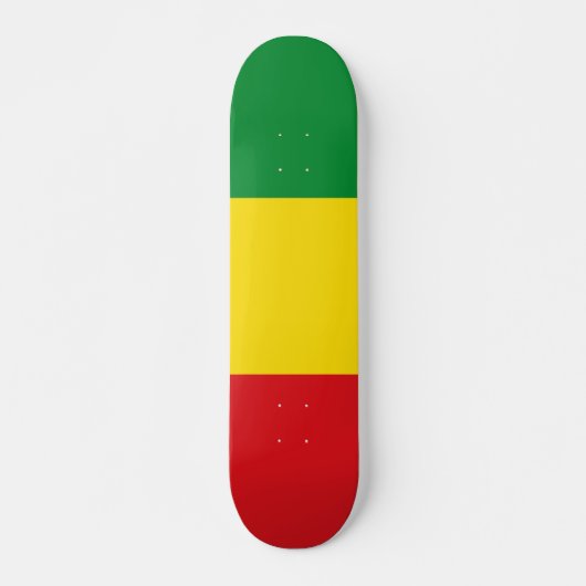 Rastafarian Flag Rasta Ethiopian Skateboard (Voorkant)