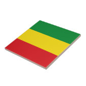 Rastafarian Flag Rasta Ethiopian Tegeltje (Zijkant)