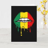 Rastafarian Jamaica Lips Kaart (Gele Bloem)