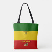 Rastafarian Mode Bag voor haar Tote Bag (Achterkant)