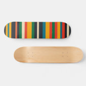 Rastafarian Multi Color Modern Stripes Pattern Skateboard (Horizontaal)