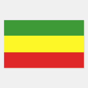 Rastafarian Pride Flag Rechthoekige Sticker