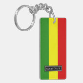 Rastafarian Pride Flag Sleutelhanger (Voorkant Links)