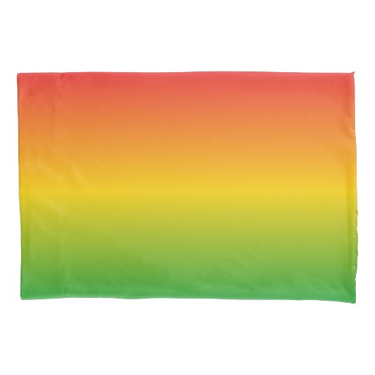 Rastafarian Rasta Rood Goud en Groen Vervaagd Kussensloop (Voorkant-Links)