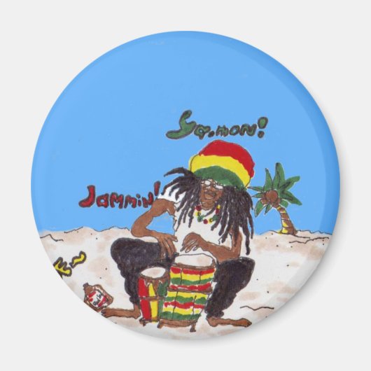 rastaman magnet magneet (Voorkant)