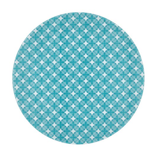 Raster en sterren Gingham Pattern Snijplank (Voorkant)