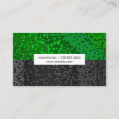 Raster Square Patroon Two Tone Visitekaartje (Achterkant)