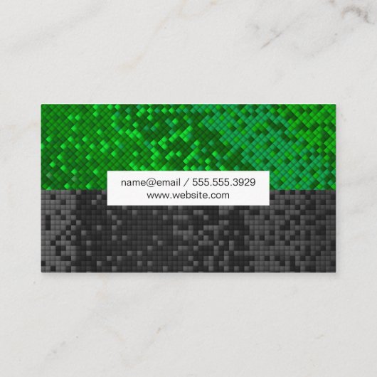 Raster Square Patroon Two Tone Visitekaartje (Achterkant)