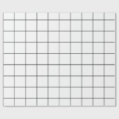 Raster Zwart en Wit Cadeaupapier (Vlak)