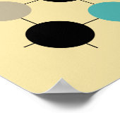 Rastercirkels Mid Century Modern gestileerd Poster (Hoek)