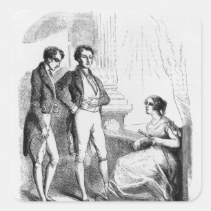 Rastignac, ingediend bij Madame de Nucingen Vierkante Sticker