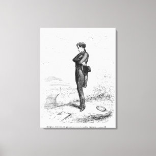 Rastignac liep een paar stappen links canvas afdruk