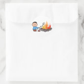 Rasting Marshmallows Ronde Sticker (Tas)