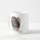 Rat à capuchon avec la tasse d'énonciations (Devant gauche)