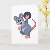 Rat aan het bowlen met bowlingbal kaart (Gele Bloem)