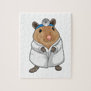 Rat als Doctor met de mantel van de dokter Legpuzzel