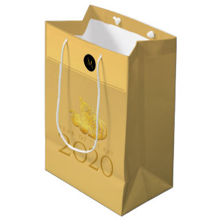 Rat Année 2020 fruits Élégant Monogramme M Sac cad