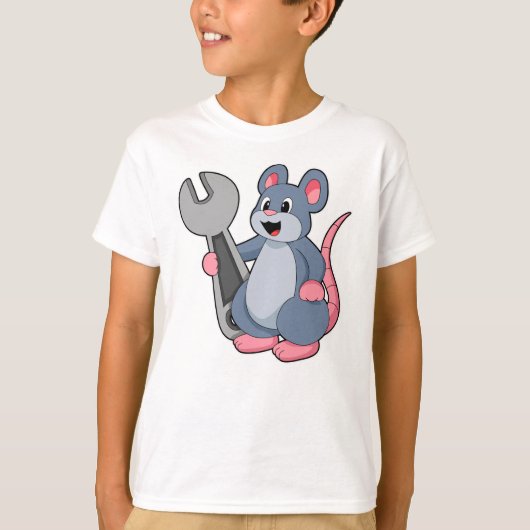 Rat as Mechanic with Wrench T-shirt (Voorkant)