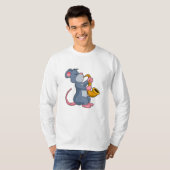 Rat bij Muziek met Saxophone T-shirt (Voorkant volledig)