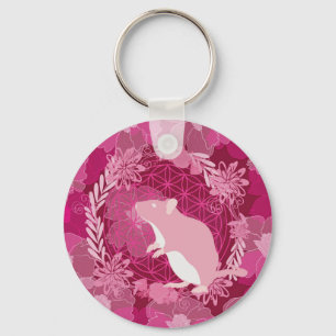 rat,bloem des levens, roos, mandala,zen,chakra,pat sleutelhanger