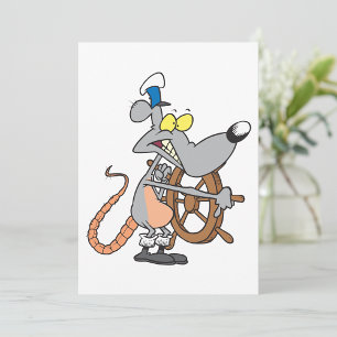 Rat Captain Invitations Kaart