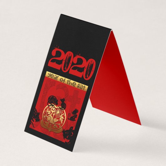 Rat Chinese custom New Year Zodiac Bithday FBC Visitekaartjes (Voorkant)