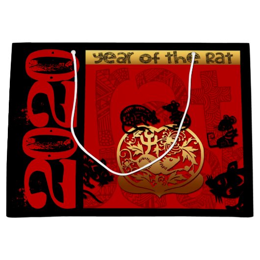 Rat Chinese custom New Year Zodiac Bithday LGB Groot Cadeauzakje (Voorkant)