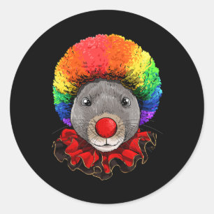Rat Clown Mouse Rat Rodent Circus 78 Ronde Sticker