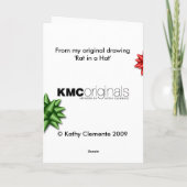 Rat dans la carte de Noël de bas de casquette de (Dos)