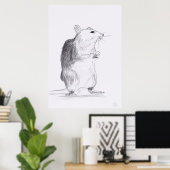 Rat Dessin Original Poster 24x36 (Bureau à domicile)