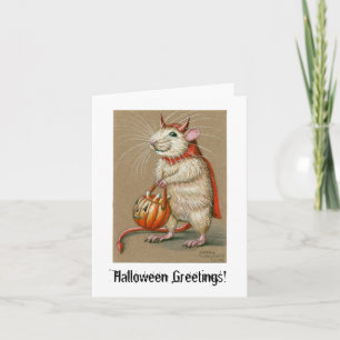 Rat Devil, salutations d'Halloween ! Carte