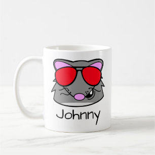 Rat Doodle Face Personalized Coffee Mok