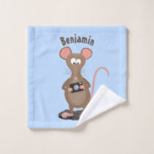 Rat drôle avec dessin animé de la caméra (Gant de toilette)