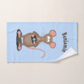 Rat drôle avec dessin animé de la caméra (Serviette à main)