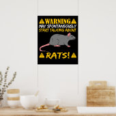 Rat Eigenaar Gesprek over ratten Poster (Keuken)