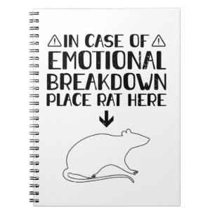 Rat emotionele uitsplitsing   Rats Pets Giften Notitieboek
