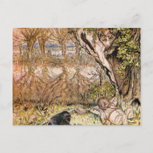 Rat en Mole hebben een picknick - Arthur Rackham Briefkaart