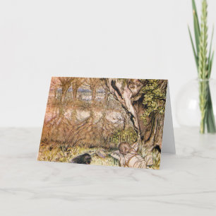 Rat en Mole hebben een picknick - Arthur Rackham Kaart