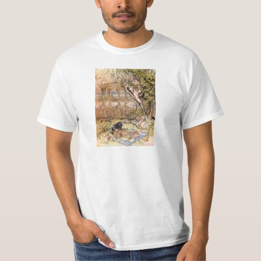 Rat en Mole hebben een picknick - Arthur Rackham T-shirt (Voorkant)