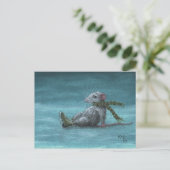 Rat est tombé tandis que la carte postale de patin (Debout devant)