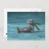 Rat est tombé tandis que la carte postale de patin (Devant / Derrière)