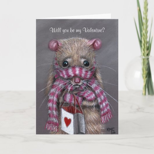 Rat froid avec carte Scarf Valentin (Devant)