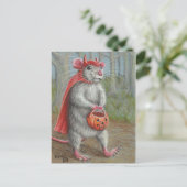 Rat in Devil Costume Halloween carte postale (Debout devant)