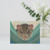 Rat in Hammock briefkaart KMCoriginals (Staand voorkant)
