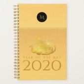 Rat Jaar 2020 vruchten Elegant Monogram S Planner (Voorkant)