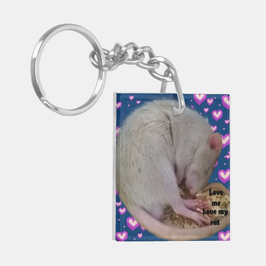 Rat keyring sleutelhanger (Voorkant Links)