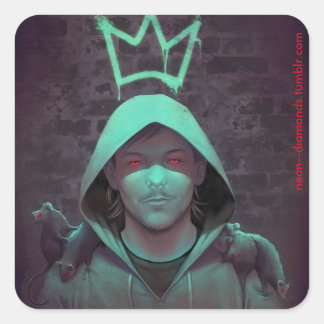 Rat King Vierkante Sticker