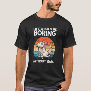 Rat Life zou de retro knaagrenrat kunnen aantaste T-shirt