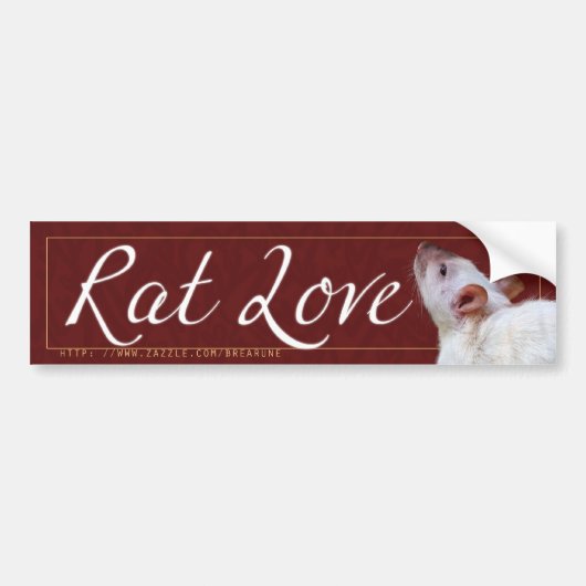Rat Love 2 Bumpersticker (Voorkant)